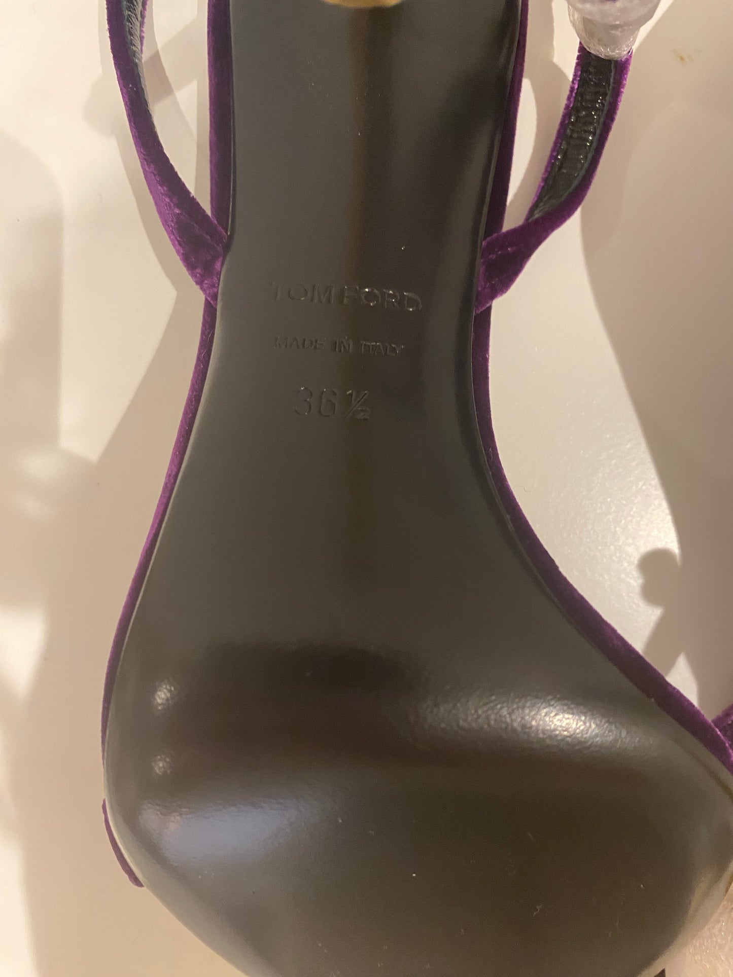 Tom Ford Purple Velvet Padlock Heels – EU 36.5